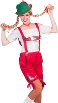"Rood Tiroler kostuum short voor vrouwen - Verkleedkleding - Medium"