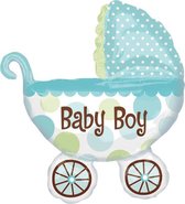 Qualatex - Folieballon Baby Boy kinderwagen