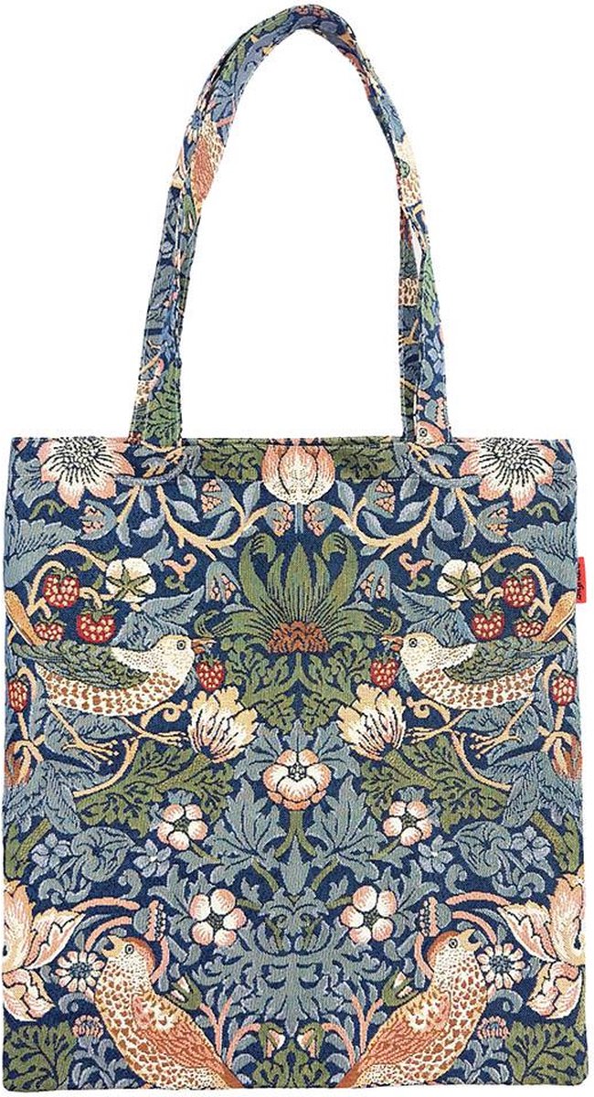 Boodschappentas - Flat bag - Strawberry Thief Blue - Blauw - William Morris