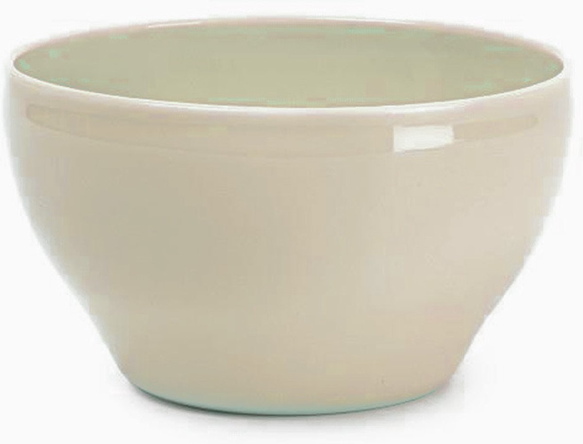 Plasticforte Kommetjes/schaaltjes - dessert/ontbijt - kunststof - D14 x 6.5 cm - Beige - 820 ML