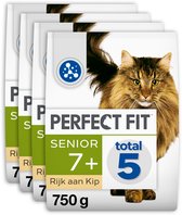 Perfect Fit - Senior - Kattenbrokken - Kip - 4x750g