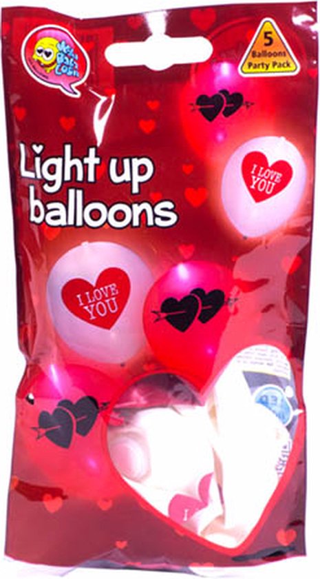 Led ballon I Love You | 5 stuks