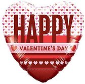 Qualatex - Folieballon Happy Valentines Hearts Herz 45 cm