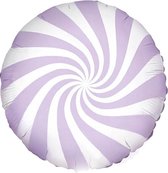 Partydeco - Folieballon candy swirl Lila