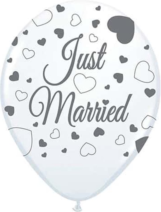 Just Married Trouwballonnen - 8 stuks