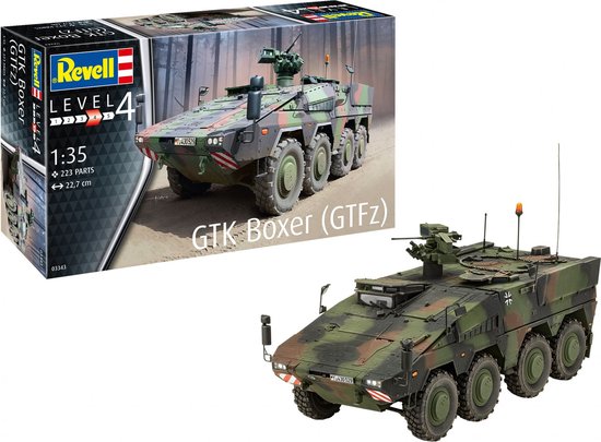 Foto: 1 35 revell 03343 gtk boxer gtfz armoured transport vehicle plastic modelbouwpakket