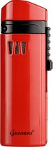 Luxe Aansteker navulbaar Rood - Gasaansteker- Sigaar - Sigaretten - Meerdere kleuren - Torch- Windproof - Flame - Butaan - Cadeau