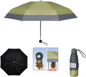 TDR - Parasol Parapluie UV avec protection UV-SPF 50+ - protection contre la pluie et le soleil - (19 x 5 cm) - compact et léger - se glisse facilement dans un sac à main - Pliable - Vert Matcha