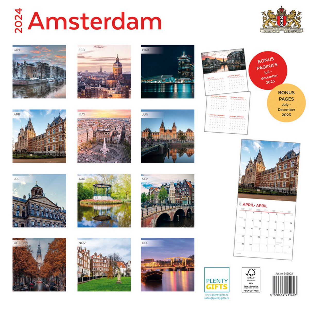 Amsterdam Kalender 2024 bol