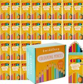 THE TWIDDLERS 288 Crayons de couleur pour Enfants et Adultes (24 x 12 pièces) – 17,5 cm de longueur – Cadeau à distribuer