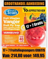 Dr. Clean - anti-fruitvliegjes 17+6 Gratis - fruitvliegvanger / fruitvliegval / fruitvliegjes vanger / fruitvliegjes val/fruitvliegjes/fruitvliegje/fruitvliegjes bestrijden/fruitvliegjesval/last van fruitvliegen/last van fruitvliegjes/Lucovitaal