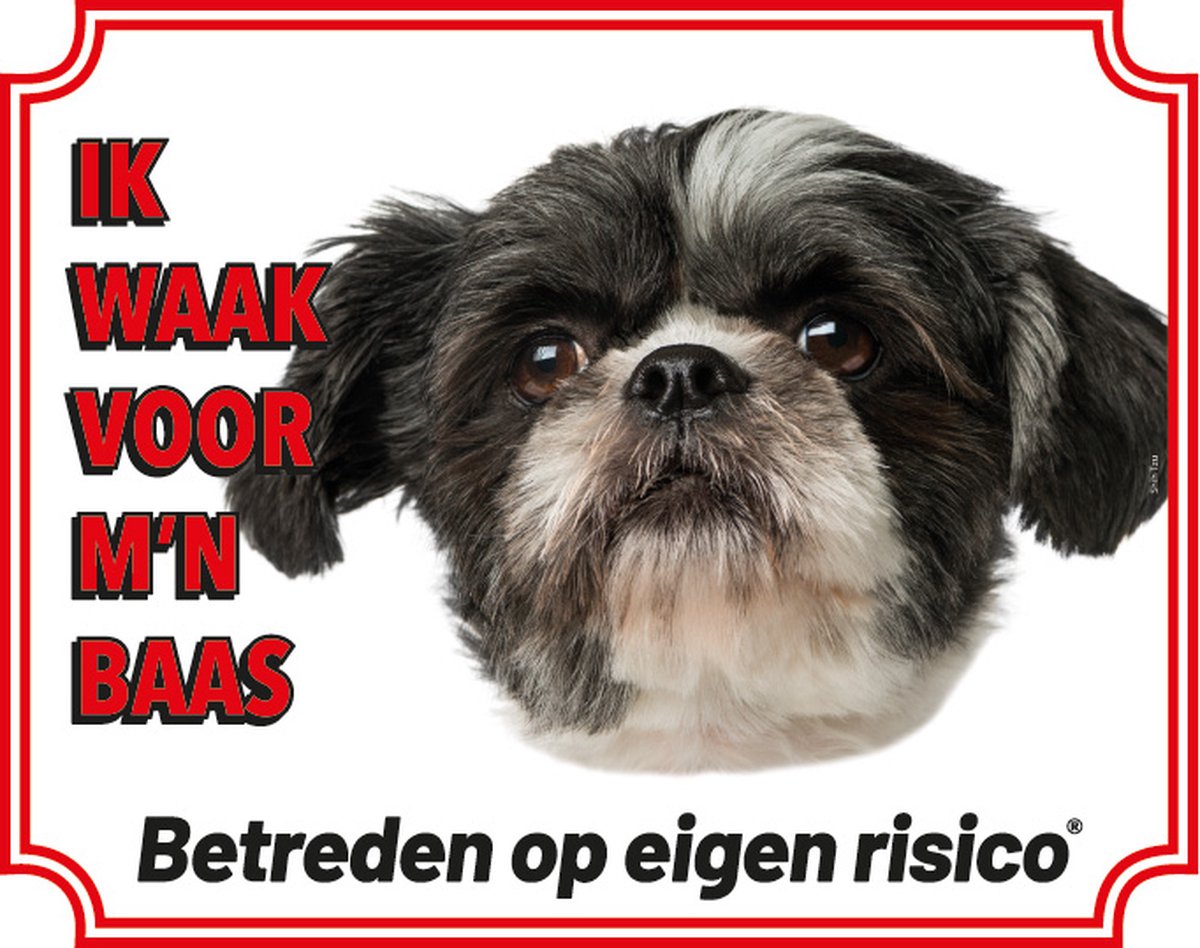 Bol.com Shih Tzu Zwart Wit Waakbord aanbieding