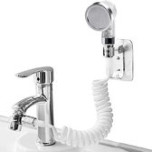 SOROH | Resid Handdouche voor wastafel, telescopische douchekopset met slang, met adapter kraan 24 mm G1/2 voor badkamerkraan, keukenkraan