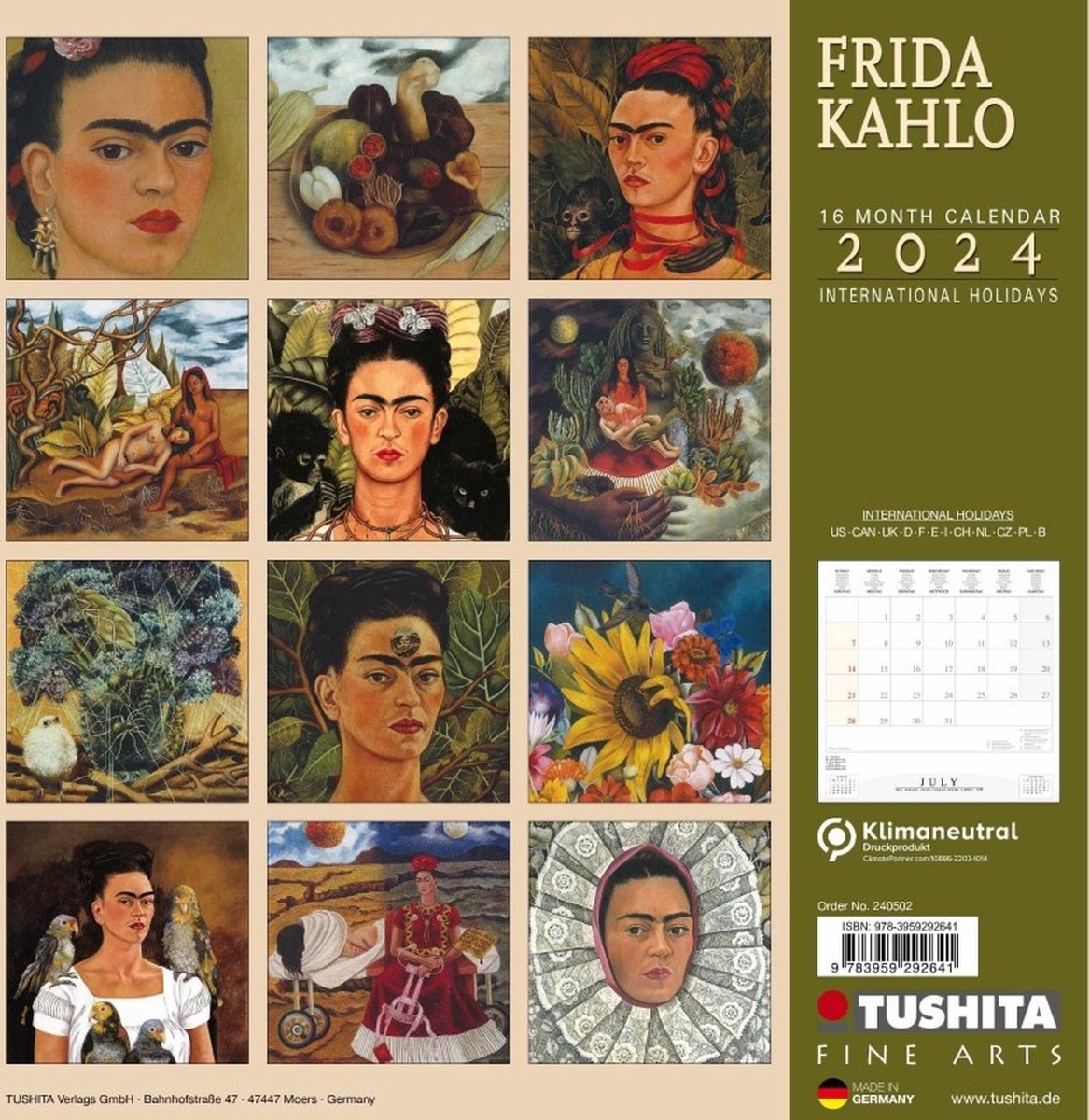 Frida Kahlo Kalender 2024 bol
