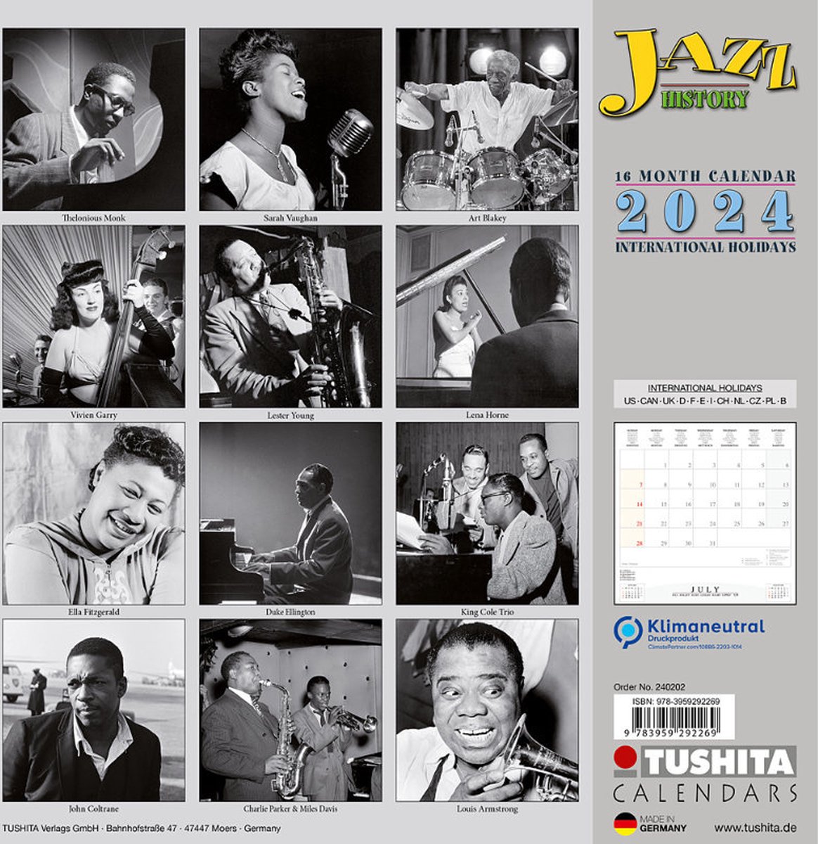 Jazz History Kalender 2024