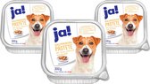 Ja!® | 3 x 300 gram natvoer voor volwassen honden | Kip met pasta | hondenvoer | zonder toevoegingen |