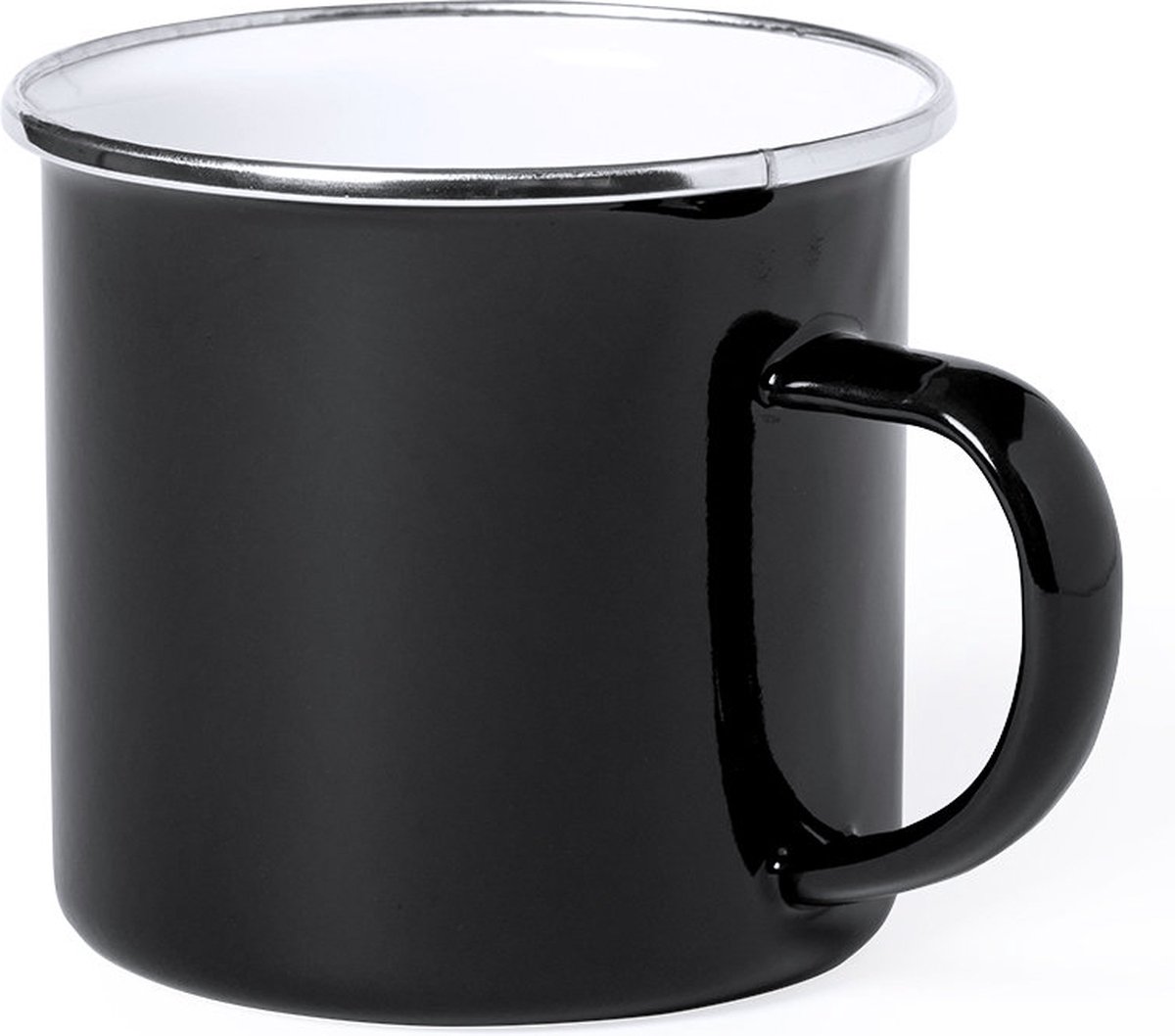 OneTrippel - Koffiebeker - Koffiemok - Mok - RVS - 380 ml - Zwart