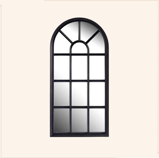 Miroir Fenêtre Orange85 - Cadre Zwart - Miroir Loft - Zwart -  69,5x34,5x2,5cm -... | bol.com