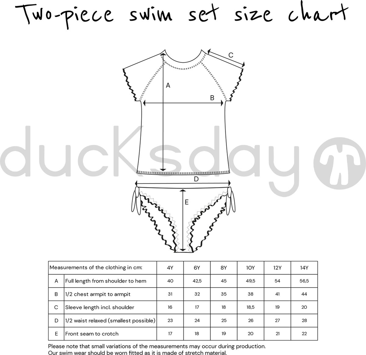Ducksday - UV shirt - Bikinibroek - Zwemset met omkeerbare bikinibroek - voor meisjes - UPF 50+ - Tweedelig - sneldrogend - Moana - 10 jaar — afbeelding 3