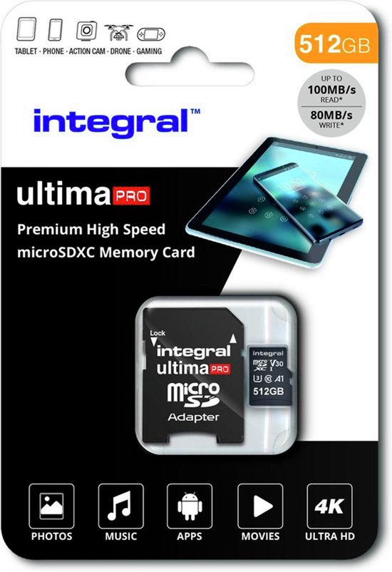 Integral 512gb Buy Micro Sd Card 512gb INMSDX512G-100/80V30 Bol