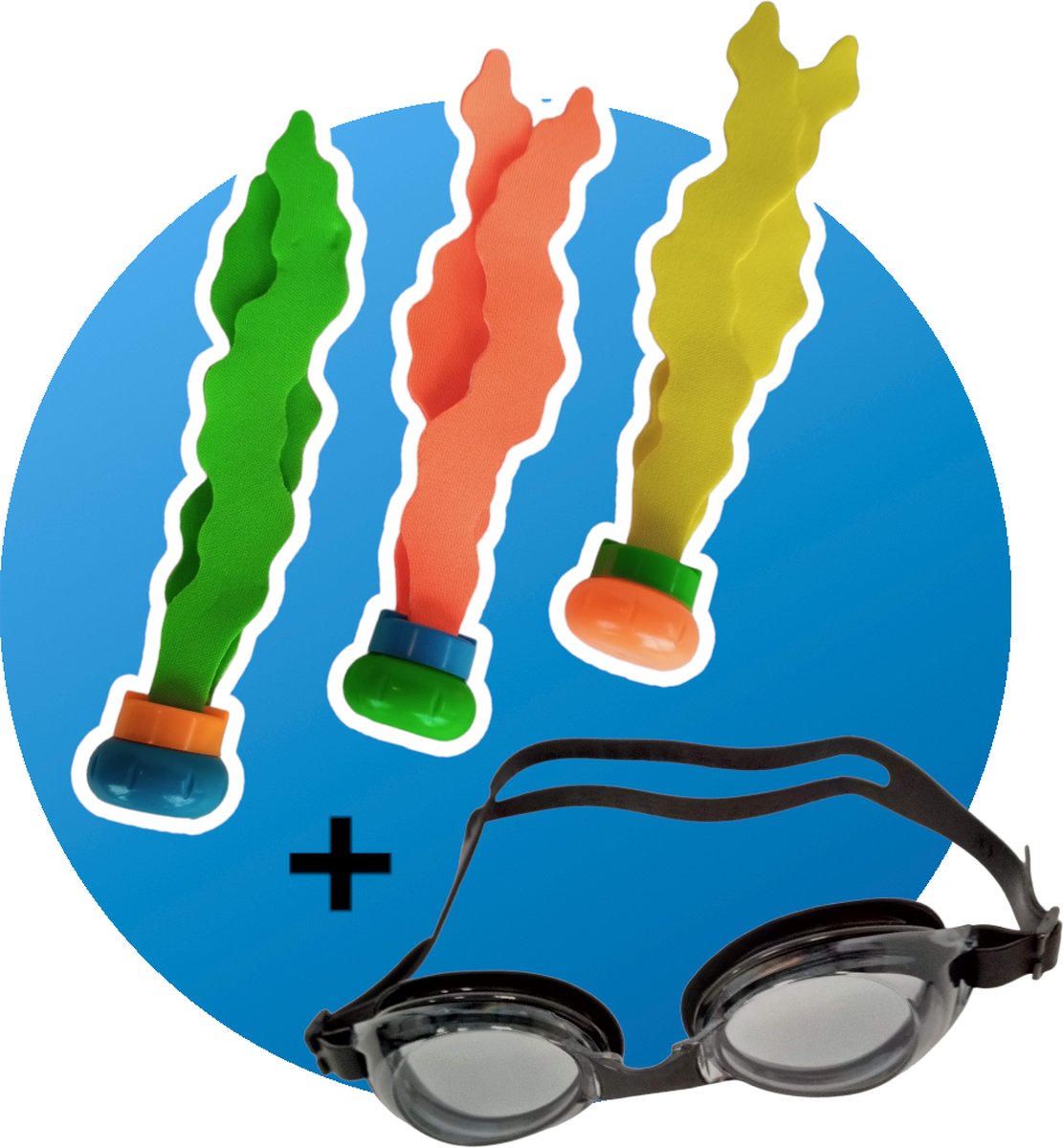 Duikstaven - Duikspeelgoed voor kinderen + Gratis Duikbril kinderen - Onderwater Zwembril