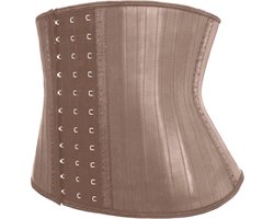 XL Beige Short Waist trainer snel afvallen corset body shaper dames buikband na zwangerschap na operatie latex korset waist shaper lingerie kleding afslanken fitness sport Beige Short Maat XL - Milaya Pantera ®
