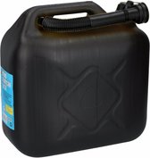 Jerrycan 10 liter zwart voor brandstof - incl. schenktuit - o.a. voor benzine / diesel