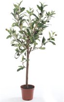 Kunstplant groene olijfboom 65 cm - Kamerplant kunstplanten/nepplanten