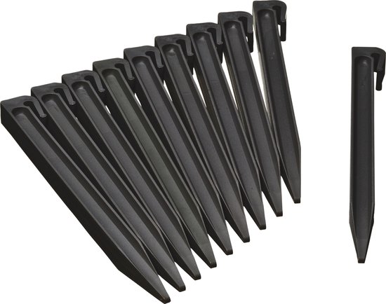 Nature - Grondpennen (10 st.) - H26,7cm - Zwart - voor borderranden
