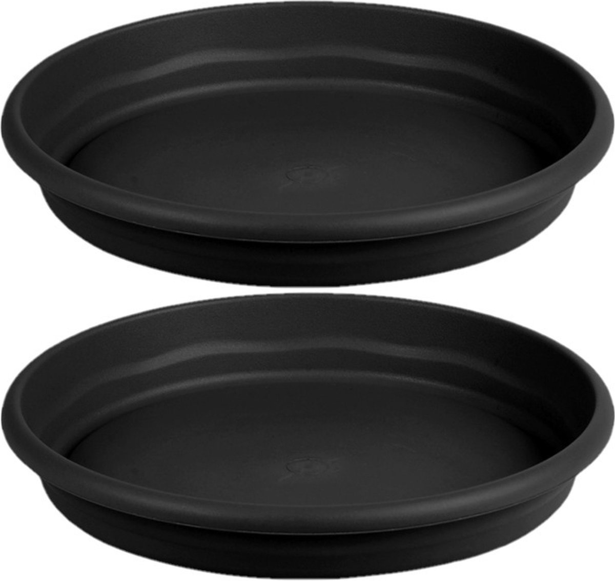 Hega Hogar Opvangbord - 3x - zwart - kunststof - D16 cm - onderschaal/opvangbord