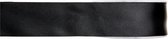 1x Hobby/decoratie zwarte satijnen sierlinten 1,5 cm/15 mm x 25 meter - Cadeaulint satijnlint/ribbon - Striklint linten zwart