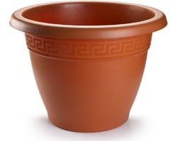 Plasticforte Plantenpot - terracotta bruin - 40x33 cm - bloempot - kunststof - rond