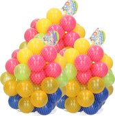 Kunststof ballenbak ballen 250x stuks 6 cm vrolijke kleurenmix - Speelgoed ballenbakballen gekleurd