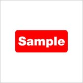 Sticker - "SAMPLE" - Etiketten - Fluor Rood - 38x16mm - 500 Stuks - Signaal