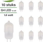 G4 LED lamp / GU4 LED - 10-pack - 12 volt - 1.6W - 2700K warm wit - 120 lumen - Vervangt 10W