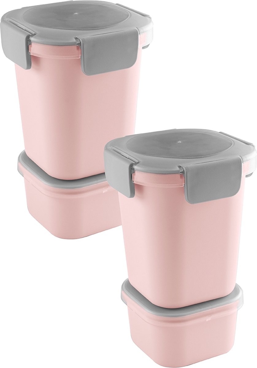 Sunware Sigma Home Food lunchbeker 0.75L - Set van 2 - Roze
