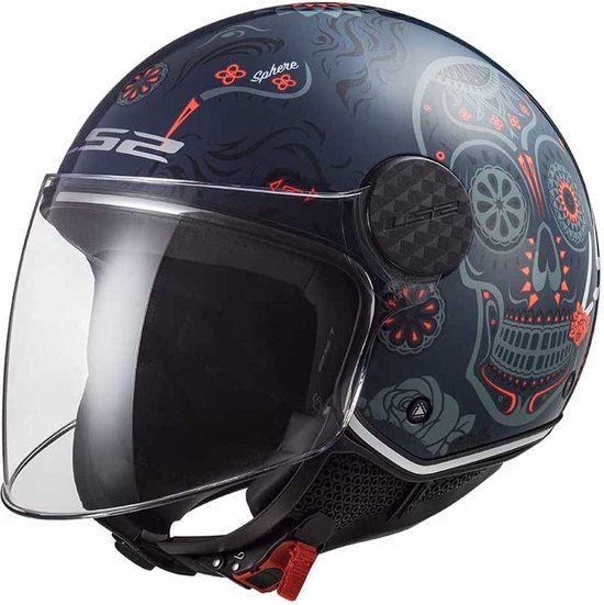 Ls2 Of558 Sphere Lux Maxca Jet Helm Zwart XL