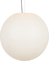 QAZQA nura - Moderne Hanglamp voor buiten voor boven de eettafel | in eetkamer - 1 lichts - Ø 77 cm - Wit - Buitenverlichting