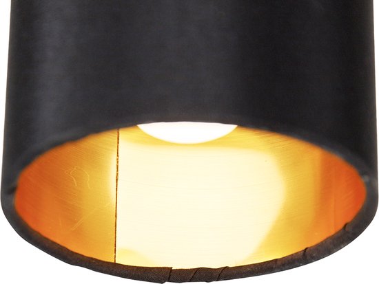 Industriële Hanglamp Zwart Met Hout 5-lichts - Shelf