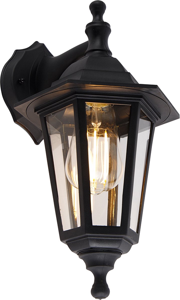 QAZQA new haven - Klassieke Dimbare LED Smart Wandlamp incl. wifi met Dimmer voor buiten - 1 lichts - D 21.2 cm - Zwart - Buitenverlichting