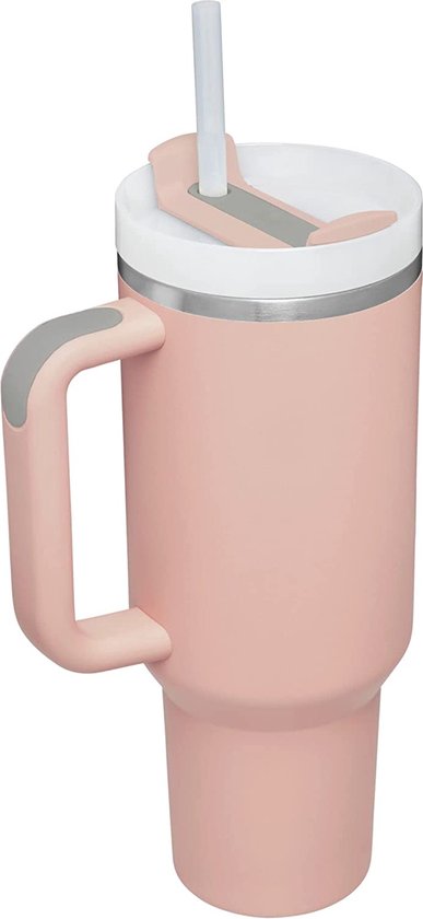 Gobelet rose avec paille 540 ml - L'heure du thé - CADEAUX -   - Livres + cadeaux + jeux