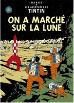 Kuifje Poster van het album Kuifje op de Maan (On a Marché sur la Lune) 50x70cm - Officiële Kuifje Moulinsart Poster