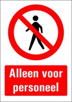 Alleen personeel sticker 148 x 210 mm