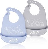 siliconen slabbetje - waterdichte babyslabbetjes siliconen voor het voeden, slabbetje baby met opvangschaal, afwasbaar siliconen slabbetje voor jongens en meisjes
