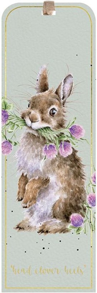 Wrendale Boekenlegger - 'Head Clover Heels' Rabbit Bookmark