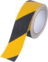 Anti slip tape - Gevarentape - Waarschuwingsmarkering - 0,75 mm x 50 mm x 5 m - Zelfklevend - Voor binnen & buiten