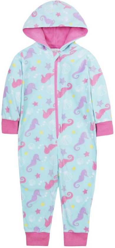 ONEZEE - Fleece House Suit - Onesie - Hippocampes - Menthe - Taille 3-4 ans