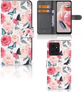 Smartphone Hoesje Xiaomi Redmi Note 12 4G Flipcase Cadeautjes voor Moederdag Butterfly Roses