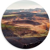 PVC Schuimplaat Muurcirkel - Landschap - Bergen - Kleuren - 60x60 cm Foto op Muurcirkel (met ophangsysteem)