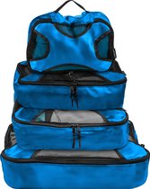 Packing Cubes - Koffer Organizer Set - 4 Delige Set - Voor Koffer en Backpack - Blauw